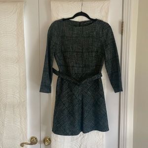 Zara 60s inspired green dress